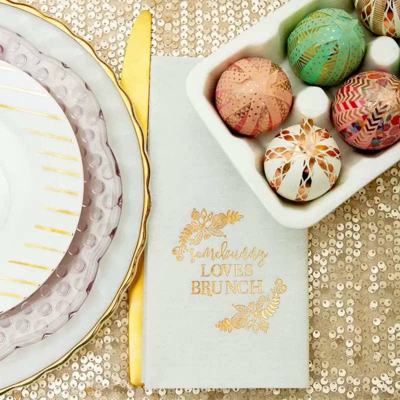 DIY washi tape easter egg decorating