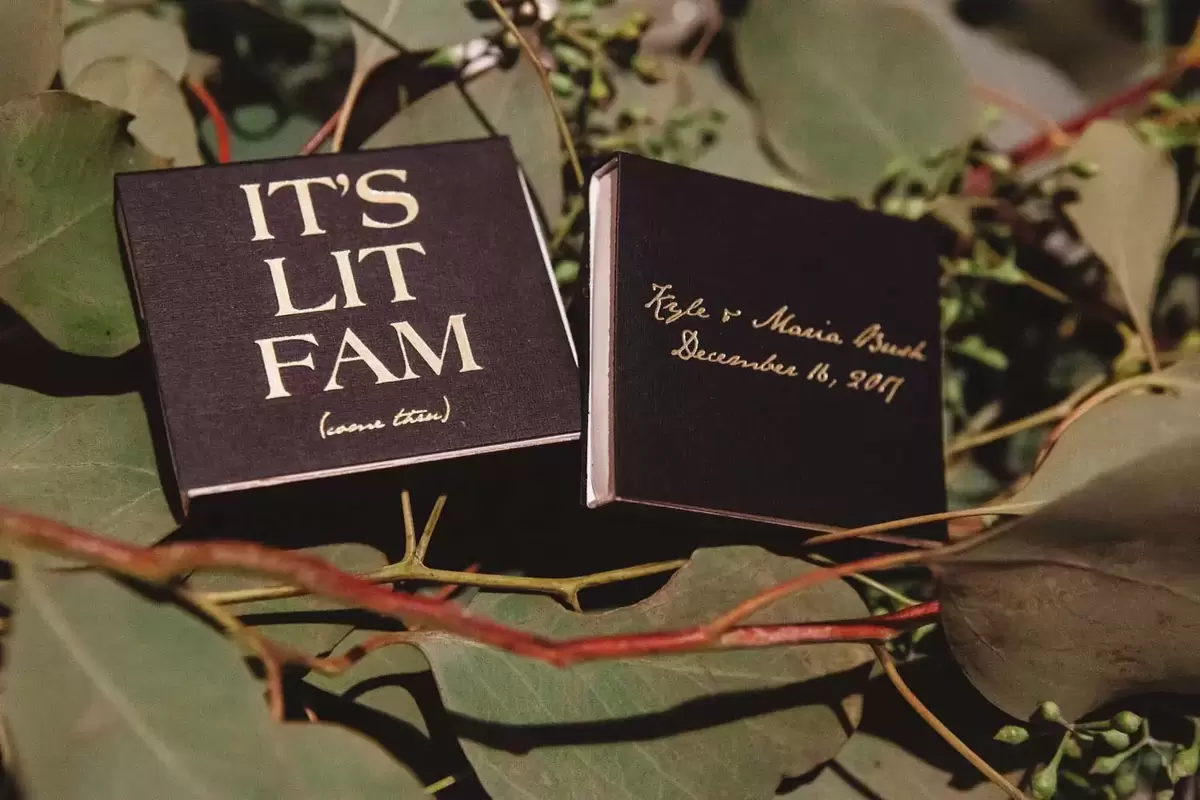 custom matchboxes for wedding favors