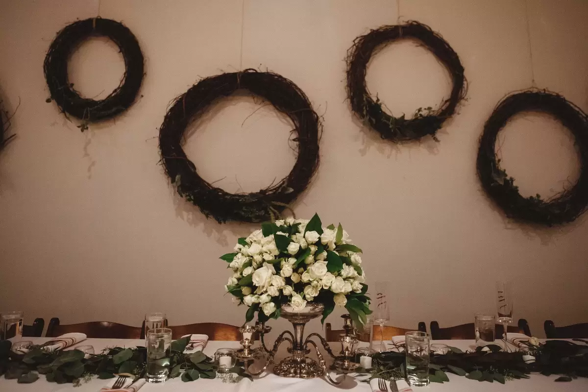 greenery wedding backdrop