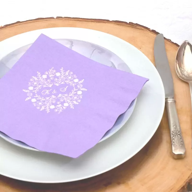 elegant floral wedding napkins