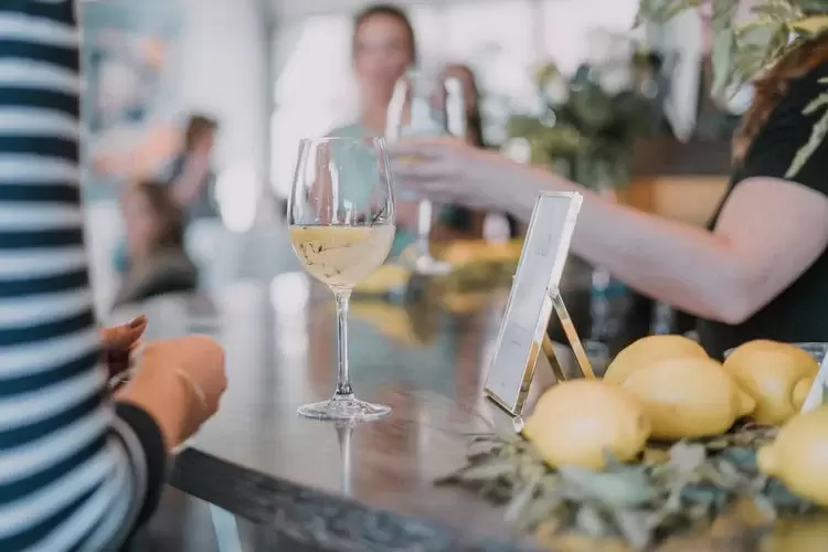 lemon prosseco punch for spring bridal shower