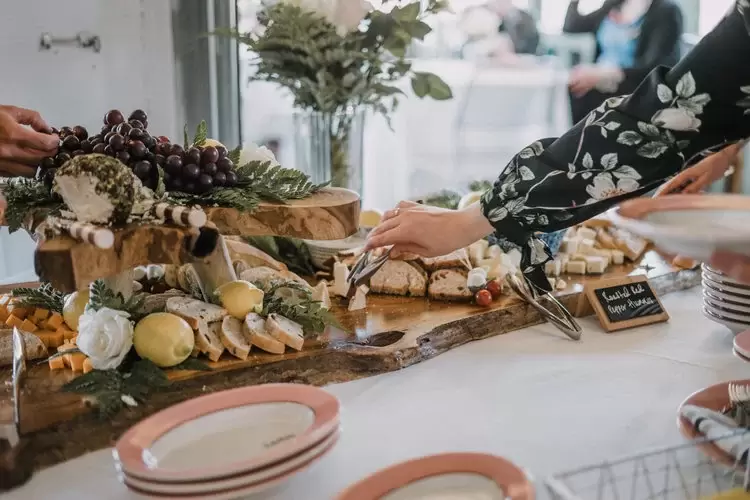 charcuterie tray for spring bridal shower
