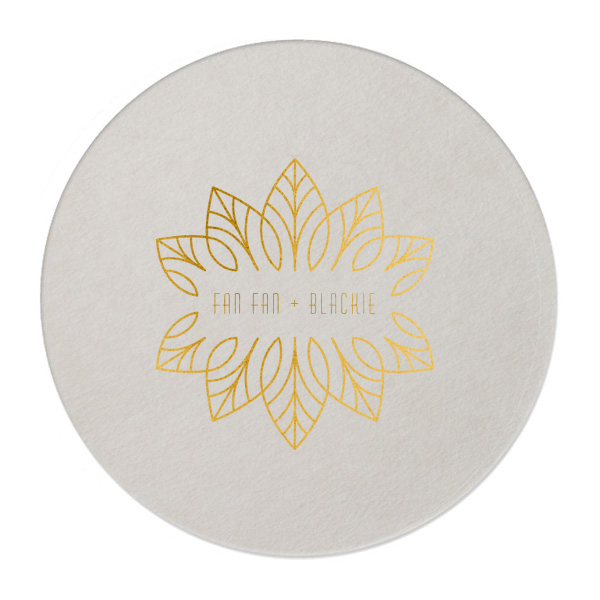 modern floral frame coaster for weddings