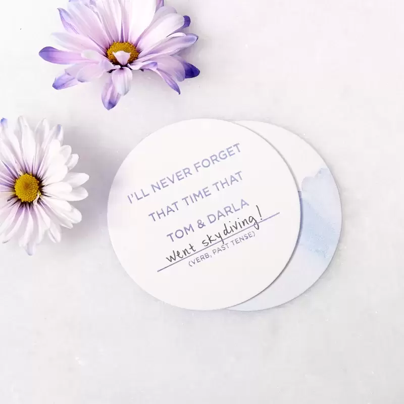 write in bridal shower shower activity coasters