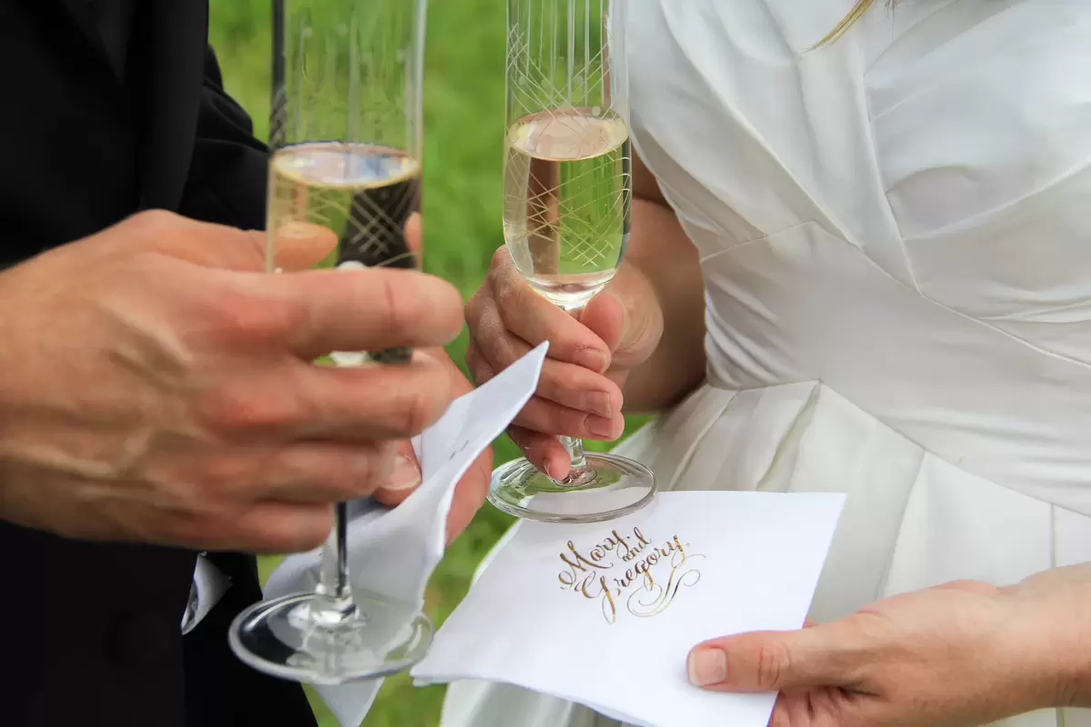 classic wedding cocktail napkins