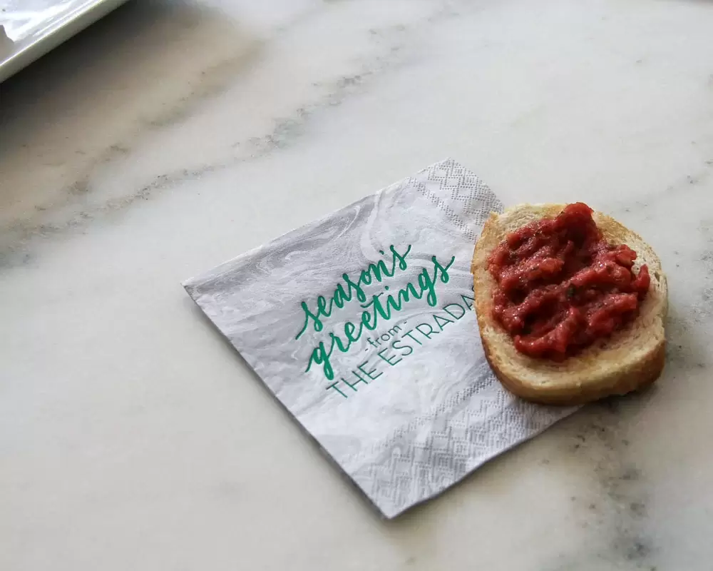 Personalized christmas cocktail napkin
