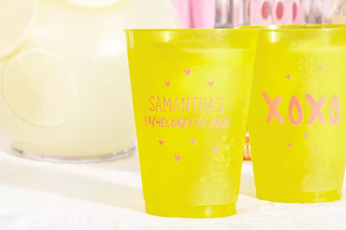 color frost flex plastic bachelorette party cups