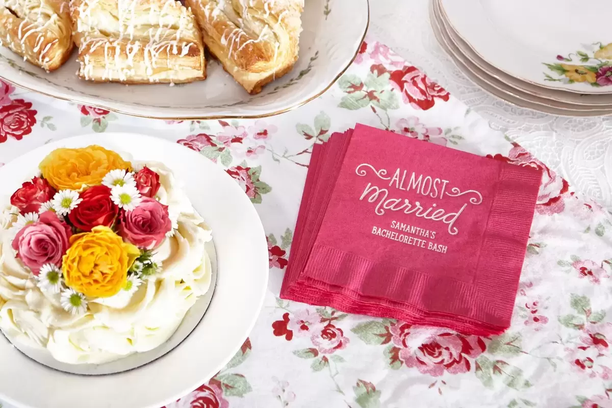 custom designed bachelorette party cocktail napkins