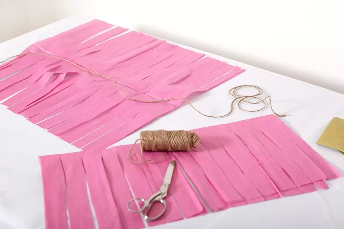 Fringe Backdrop DIY supplies