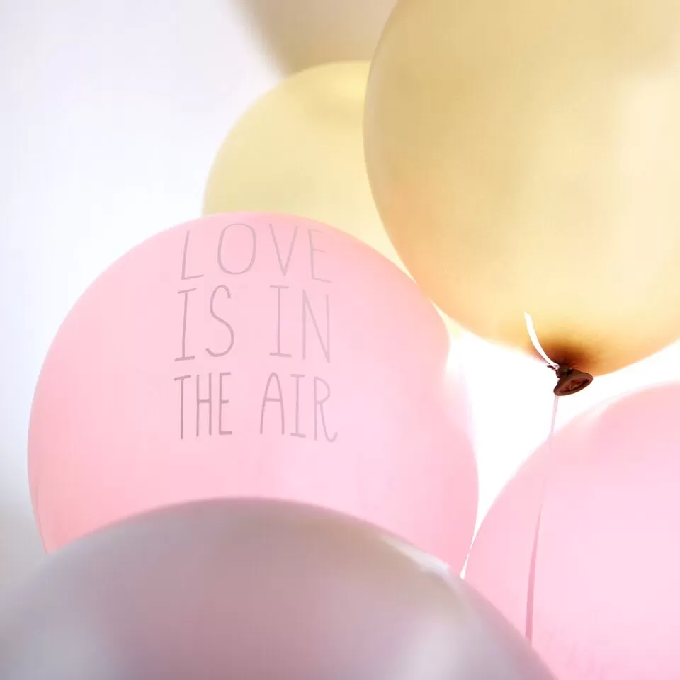 "Love Is In The Air" balloons from For Your Party