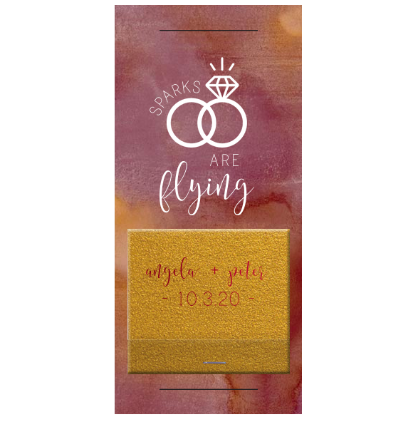 Wedding Matches Paired With Sparkler Sleeve