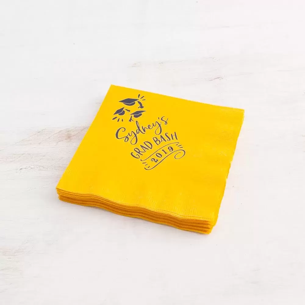 personalized graduation party cocktail napkins