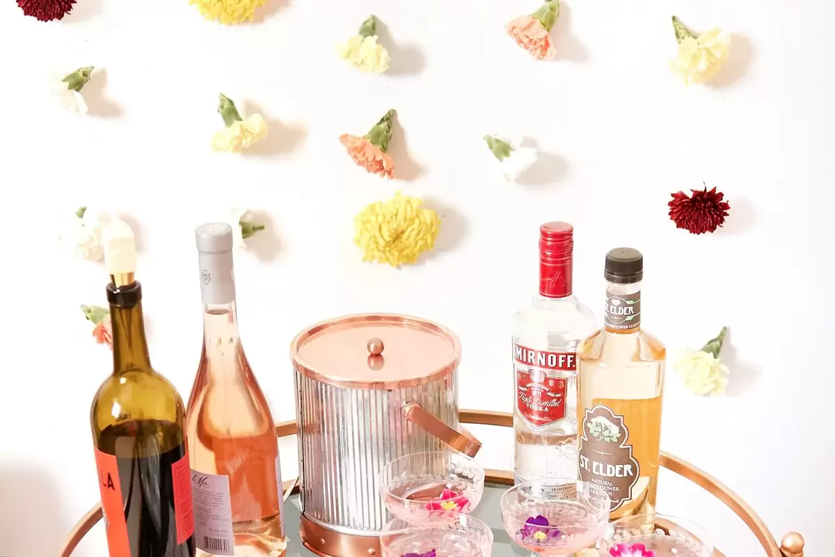 gorgeous DIY hanging flower backdrop by For Your Party