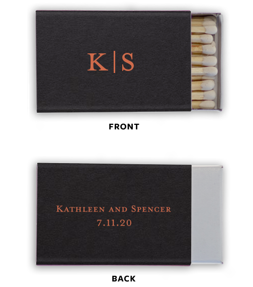 personalized Simple Initials wedding napkins
