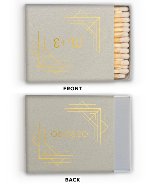 personalized Square Deco matchboxes