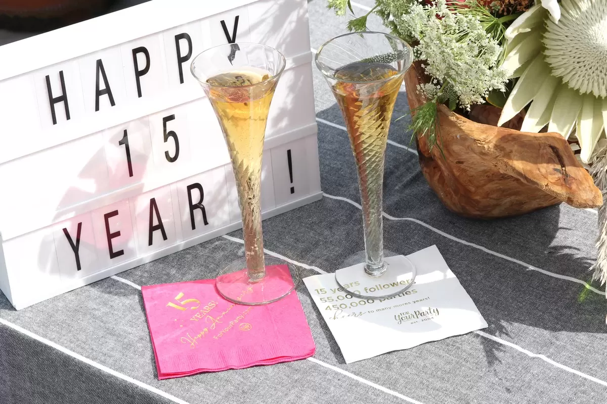 For Your Party 15th anniversary custom party napkins