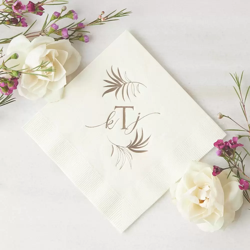 custom designed fall boho cocktail napkin