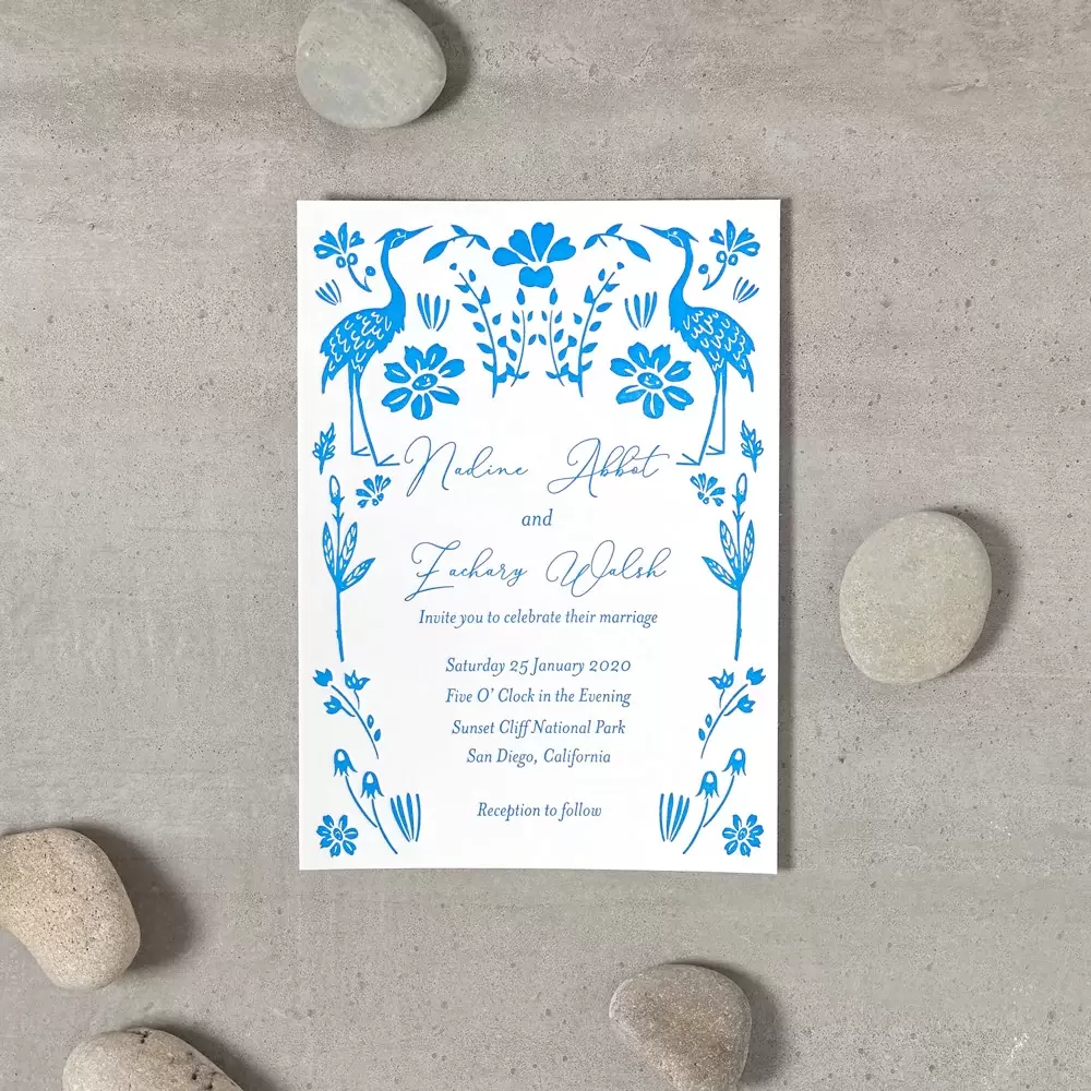fabulous new wedding invitation design Something Blue by For Your Party
