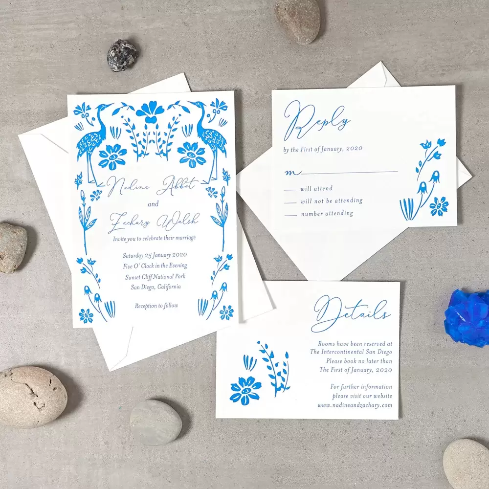 fabulous new wedding invitation suite in design Something Blue by For Your Party