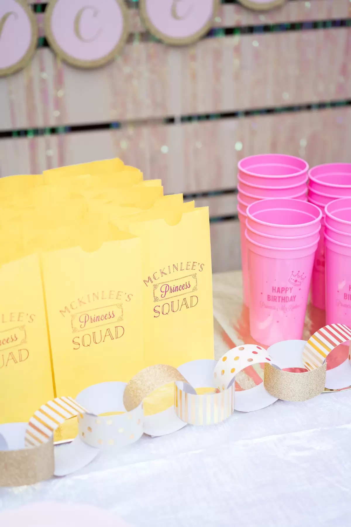 custom designed party favor bags and personalized stadium cups