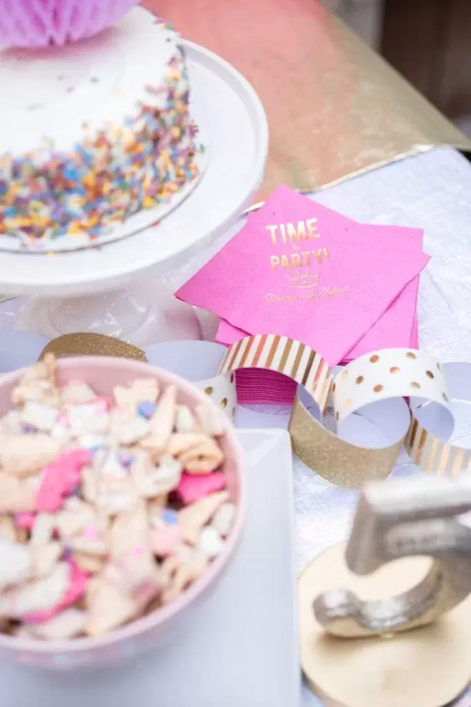 custom designed cocktail napkins for princess party