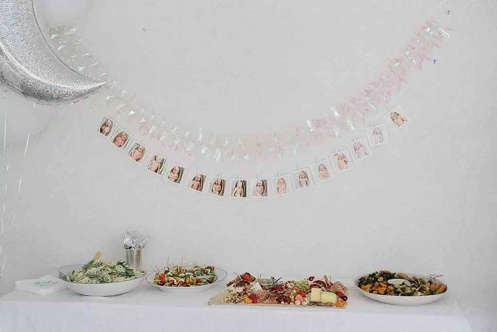 Delicious Spread of Simple Food At Sky Themed Birthday Party