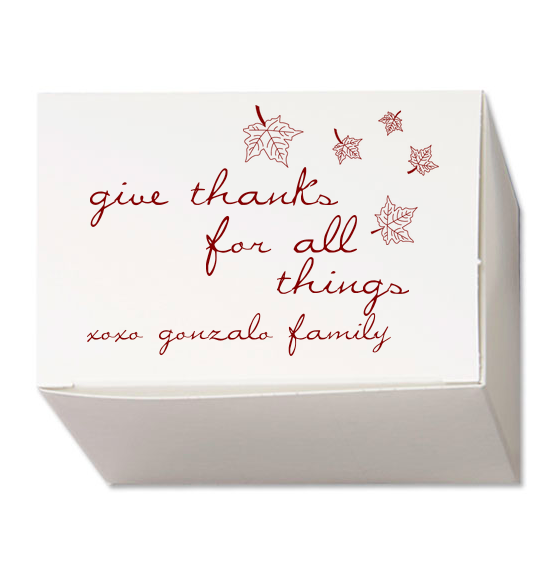 Personalized Thanksgiving To-Go Box for Your Thanksgiving Table Settings
