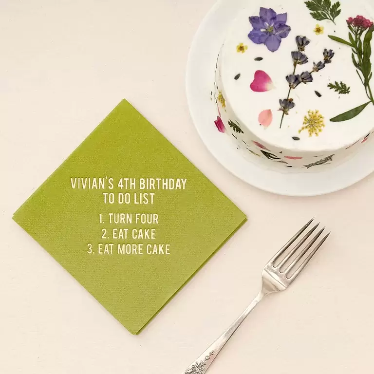 Clever and Funny Personalized Kid Birthday Napkins From For Your Party