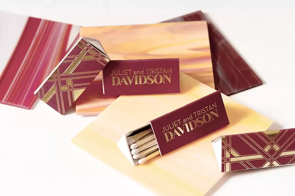 Custom Designed Triangle Wedding Matches From For Your Party