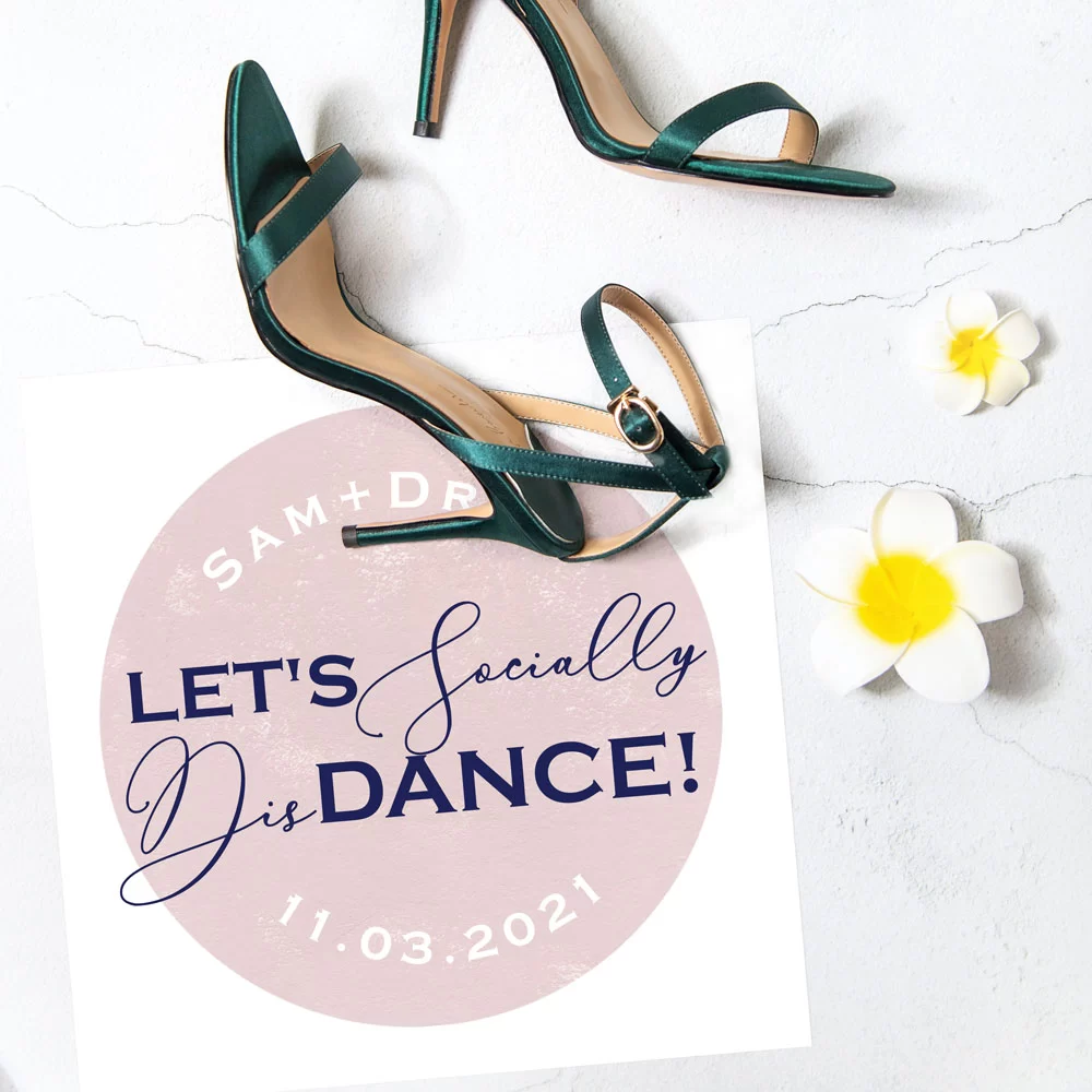 personalized floor decals from For Your Party are a new wedding essential