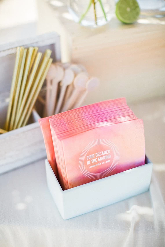 Tie dye Cocktail Napkins to celebrate!