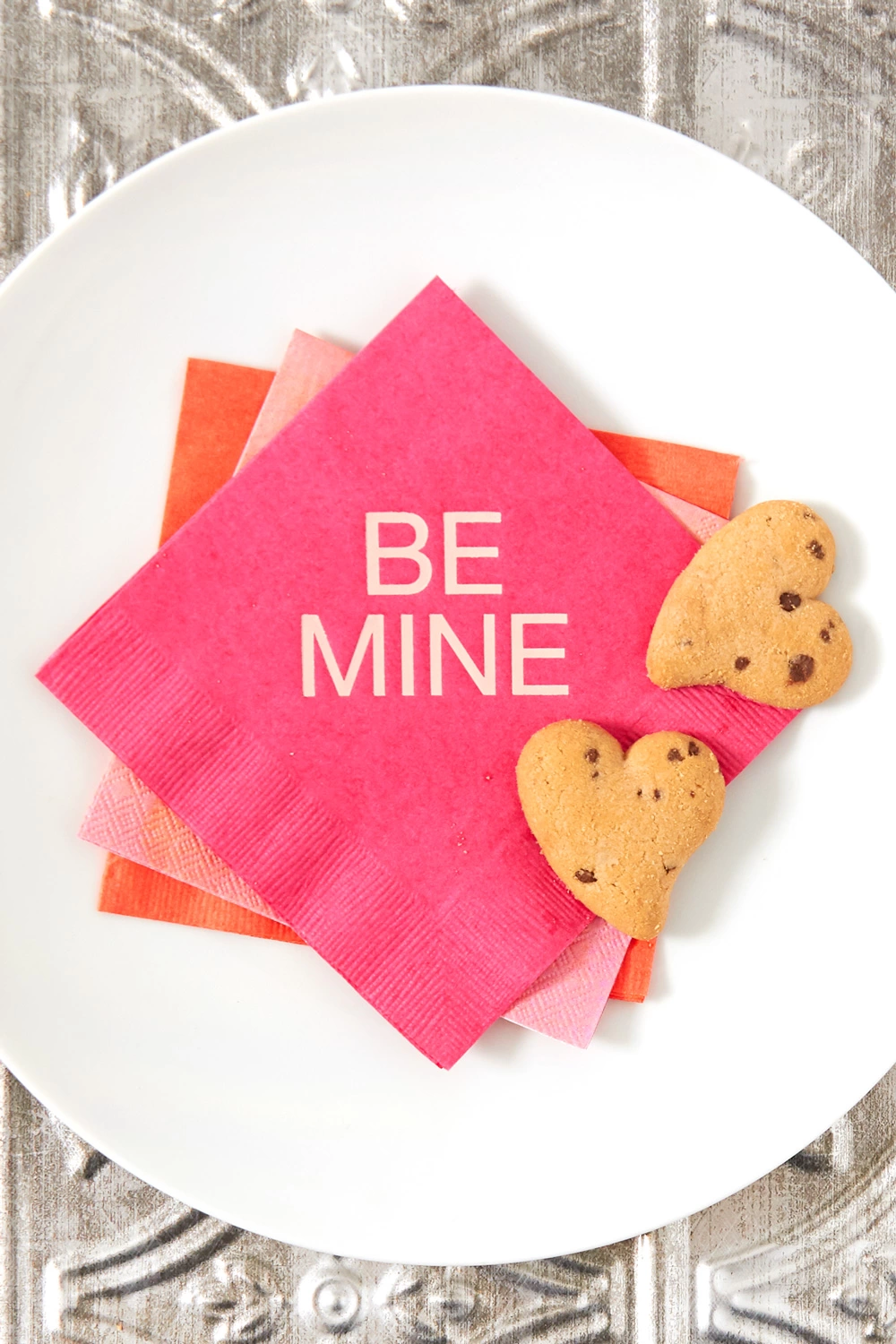personalized napkins from For Your Party elevate your Valentine's Day party