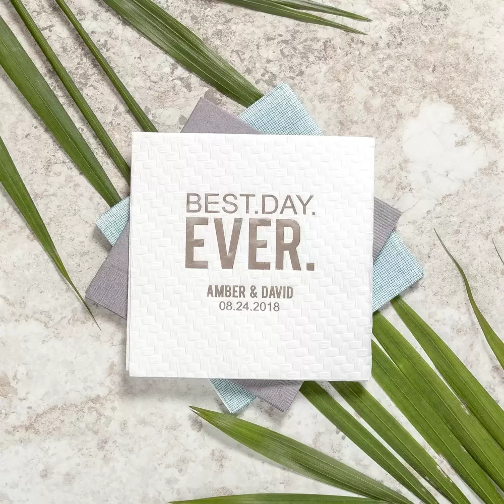 celebrate the "best day ever" with personalized wedding accessories from For Your Party