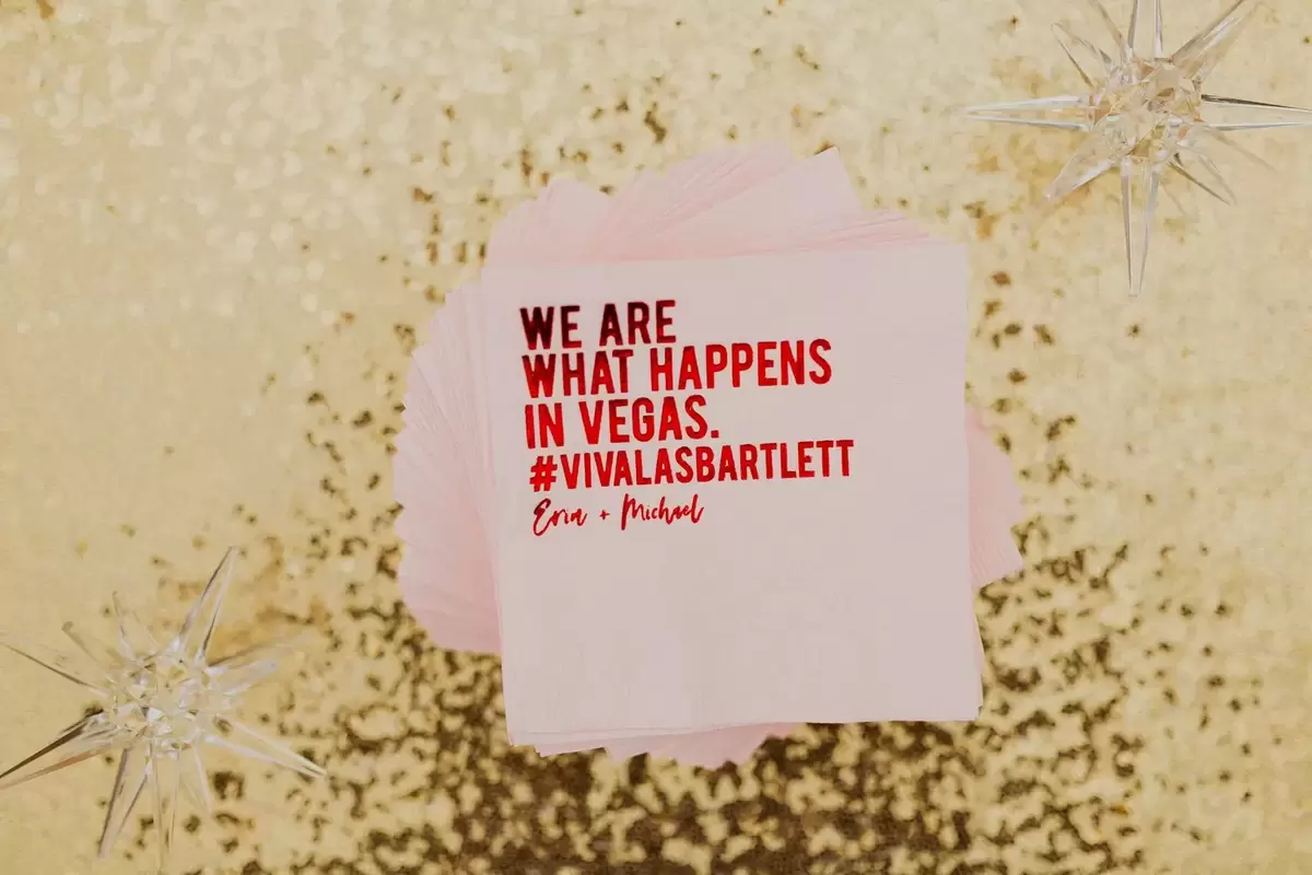 Erin and Michael's Wedding Cocktail Napkins