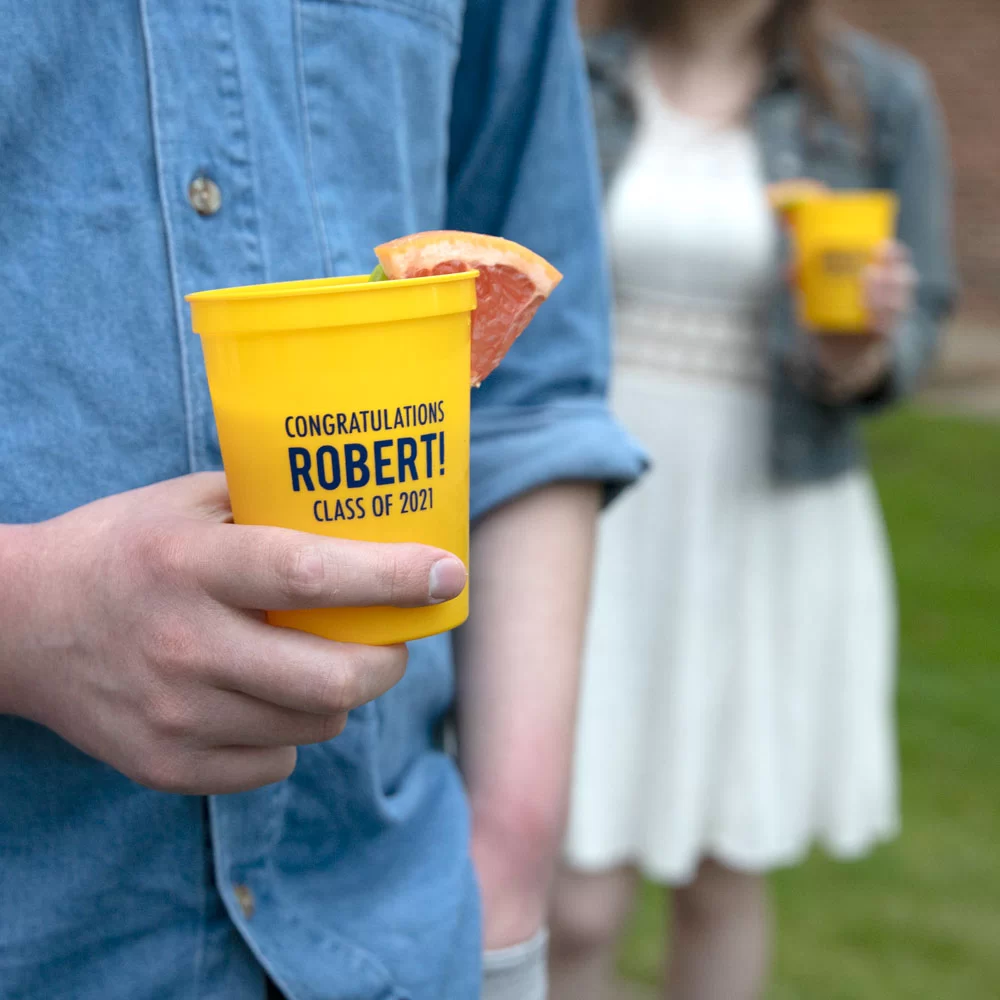 personalized stadium cups are perfect for your 2021 graduation party