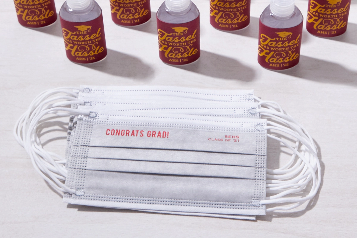 Personalized PPE is a 2021 graduation party essential