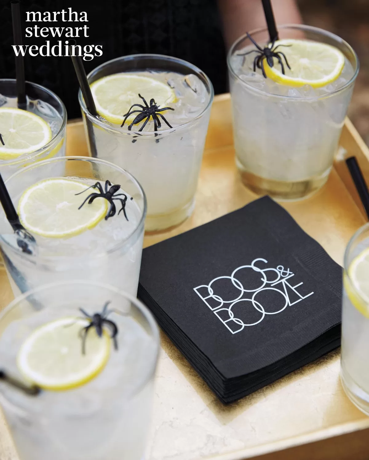 Boos & Booze Cocktail Napkins