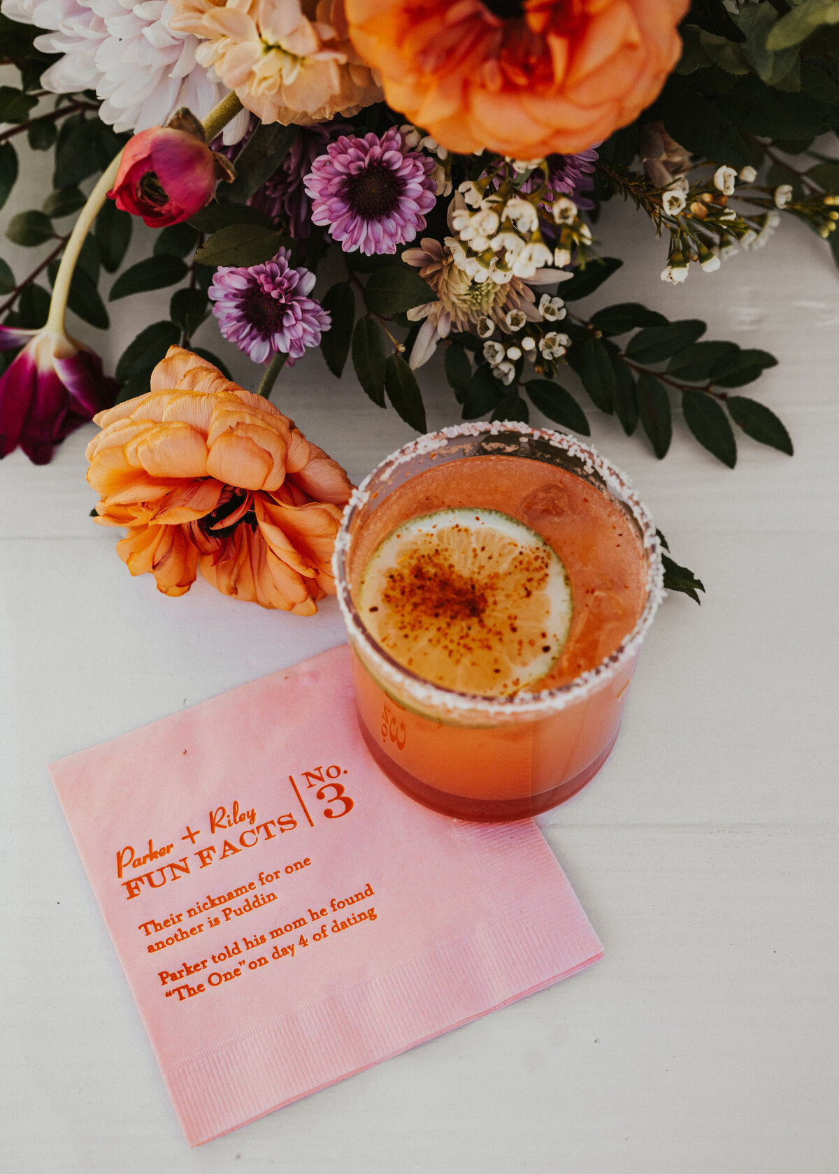 Colorful weddings deserve fab Fun Fact napkins!