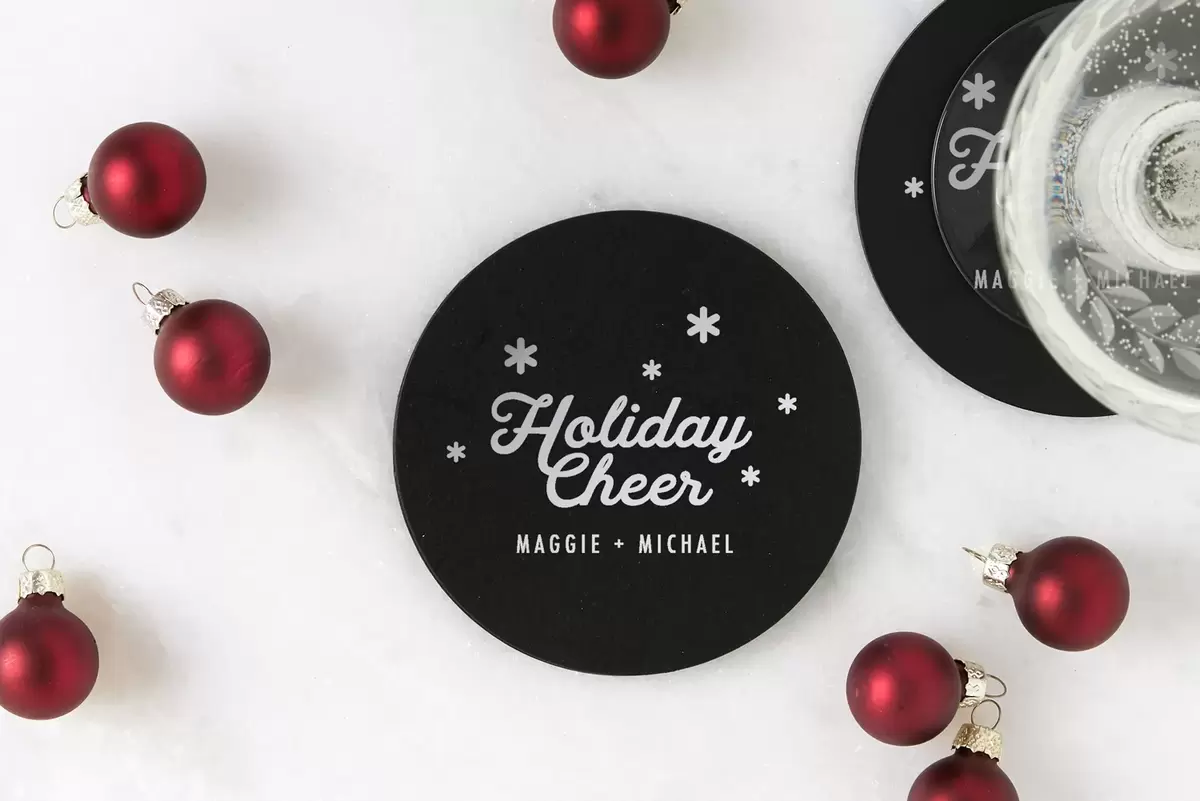 Design festive coasters for this holiday season with For Your Party