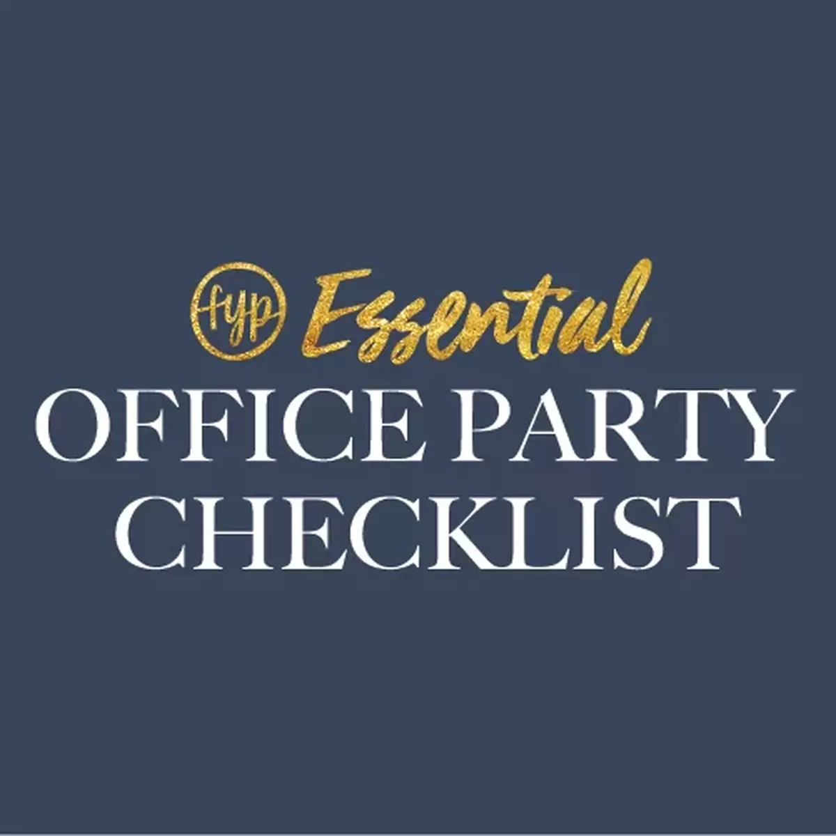 Office Party Planning Checklist
