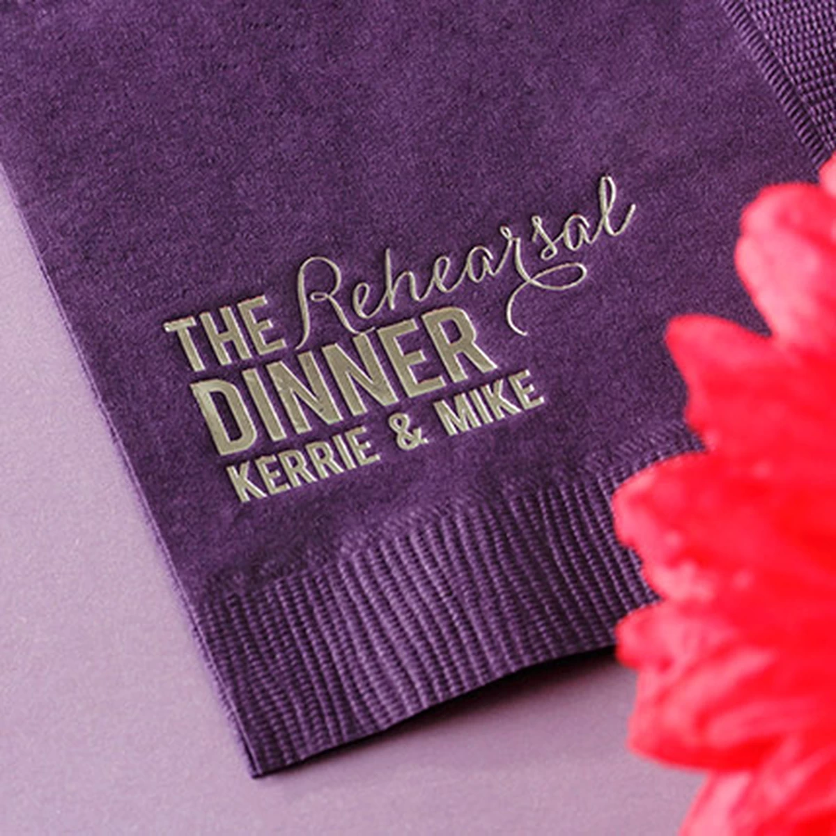 Personalized Wedding Dinner Napkin 