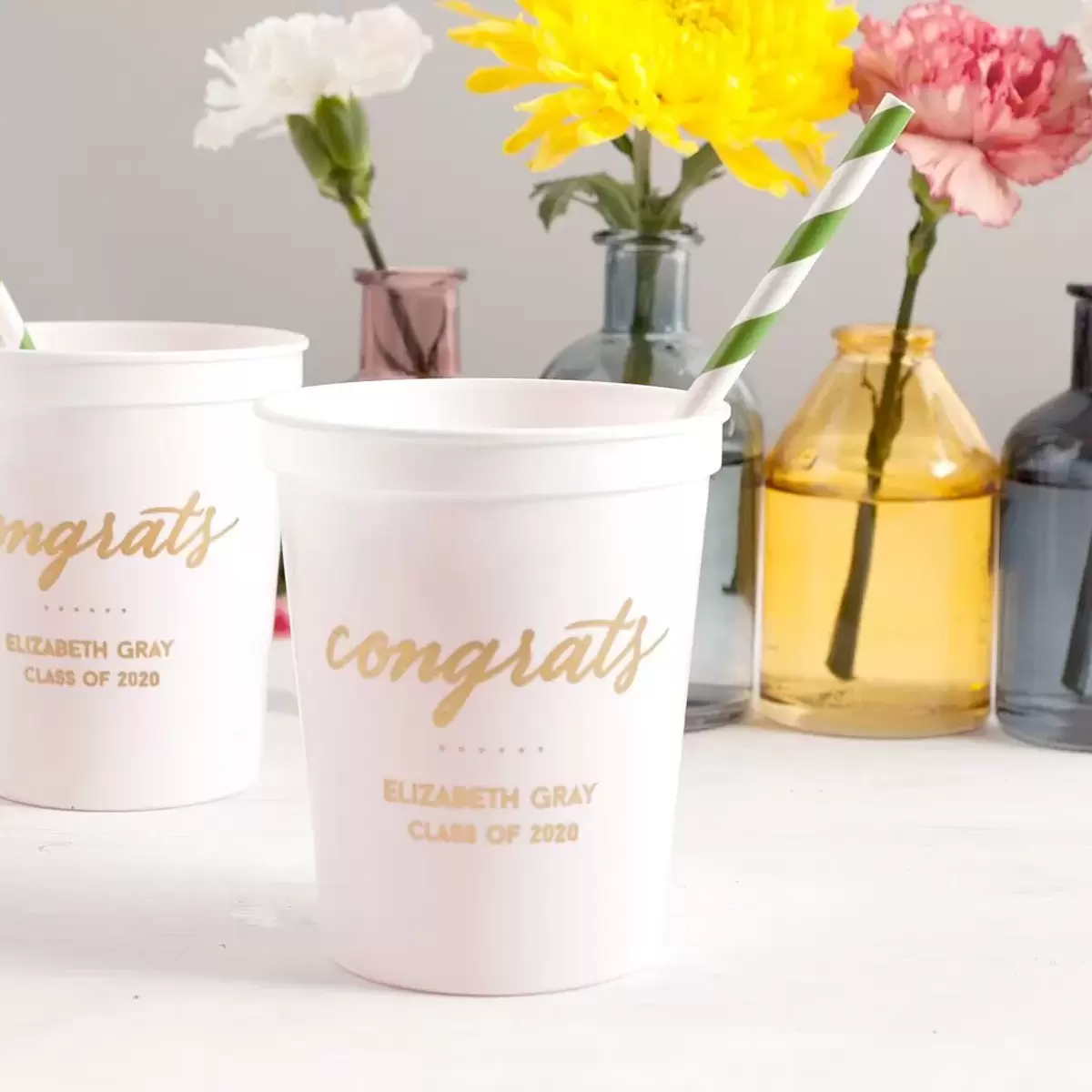 personalized stadium cups for your graduation party