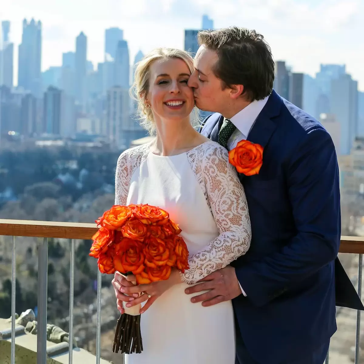 Max and Haylie on their wedding day 
