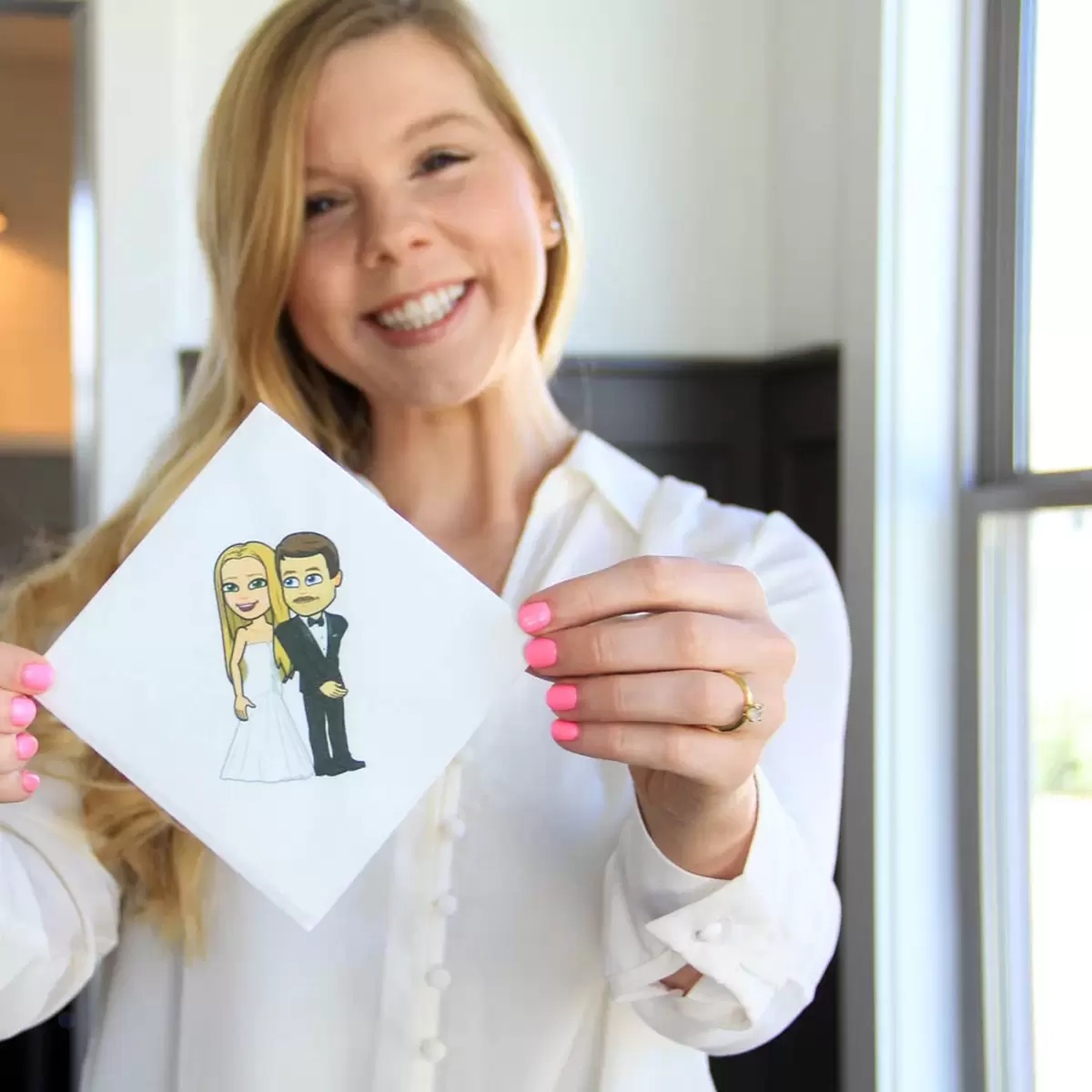 preppy southern belle bridal shower with bitmoji cocktail napkins