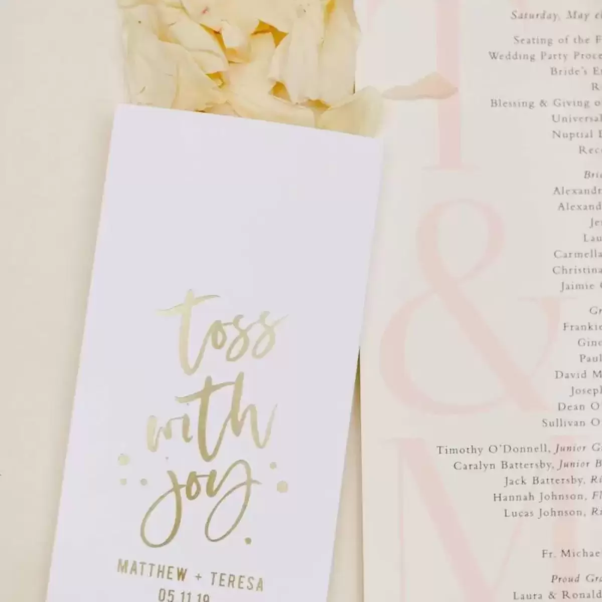 gorgeous custom designed flower petal bags 