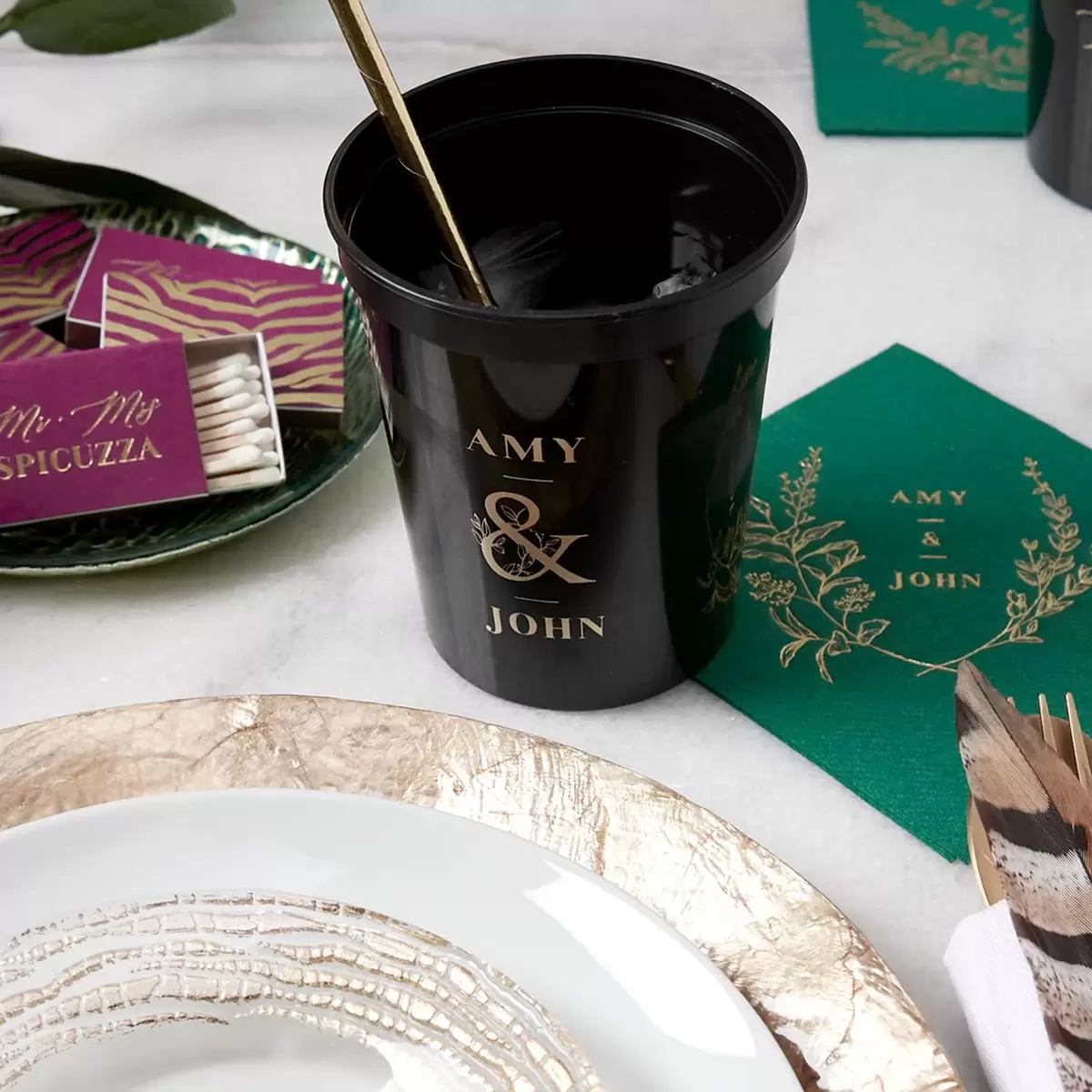 custom designed wedding accessories to incorporate animal print into your wedding style