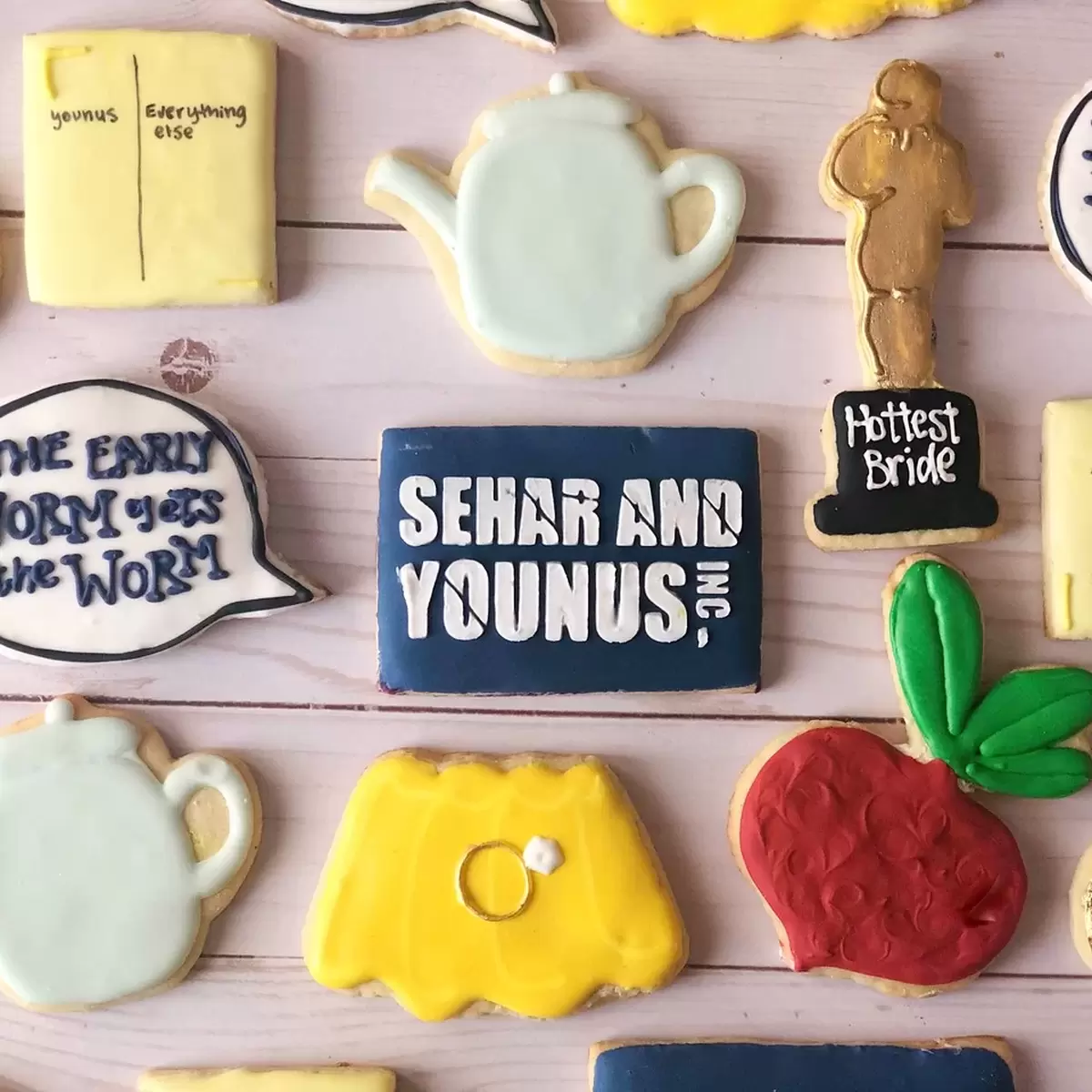 Customized Cookies for "The Office" Themed Bridal Shower