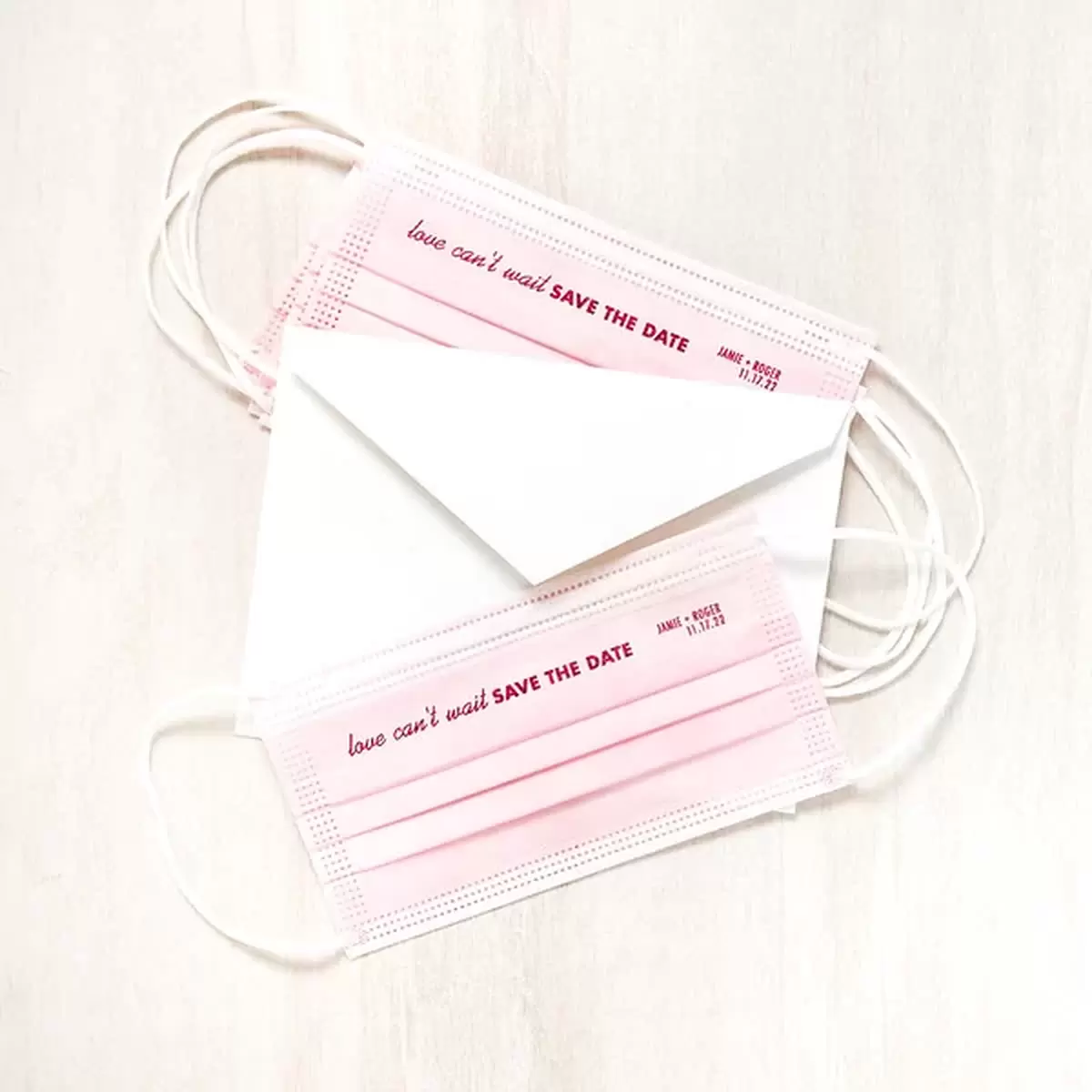 Design Personalized Save the Date Wedding Face Masks for Your Big Day