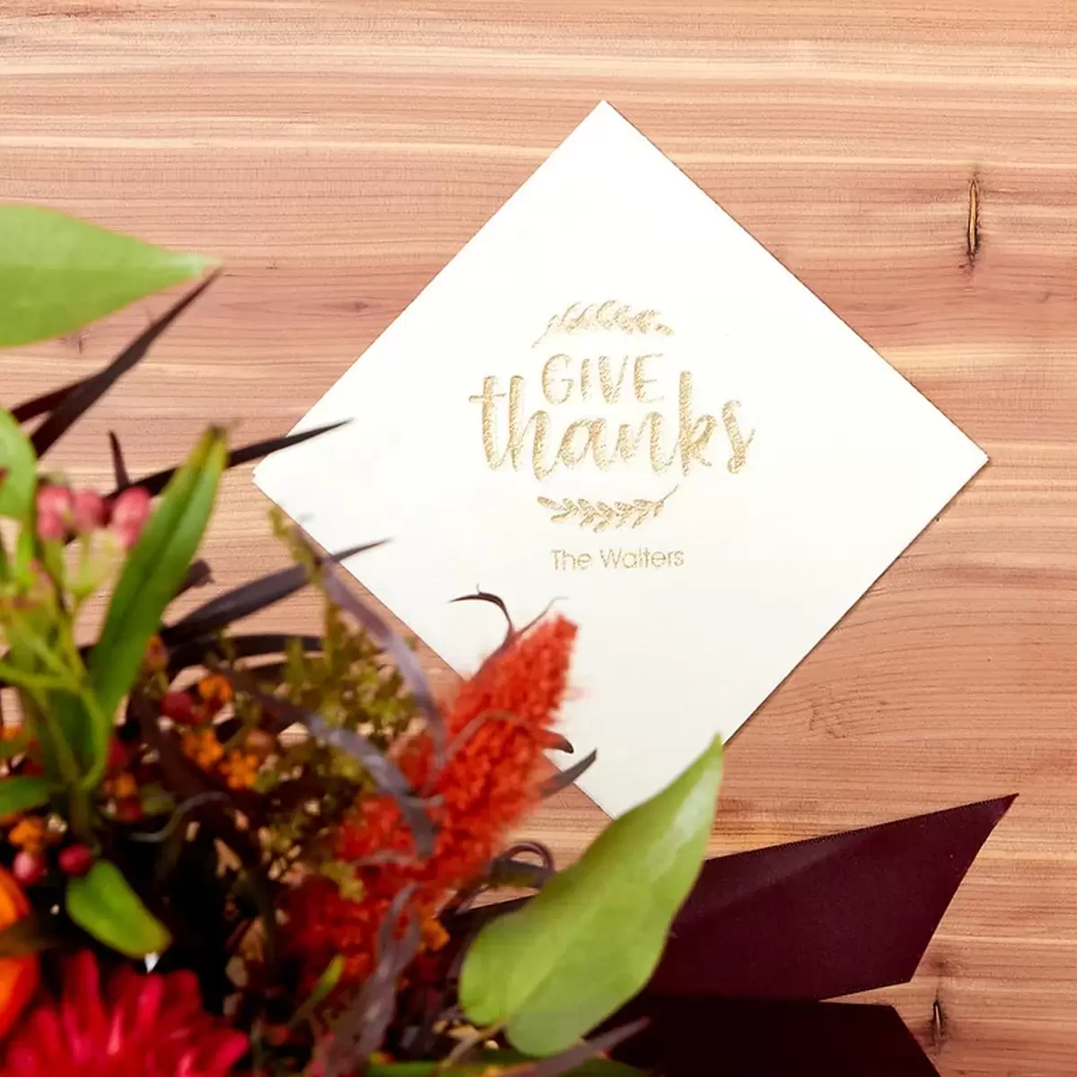 Design linen like cocktail napkins for your holiday hosting