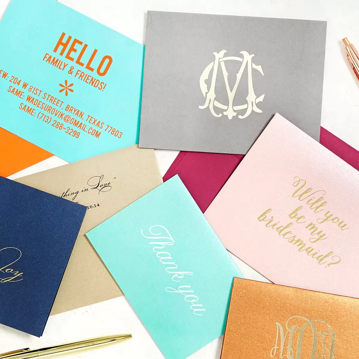 create customized stationery with For Your Party